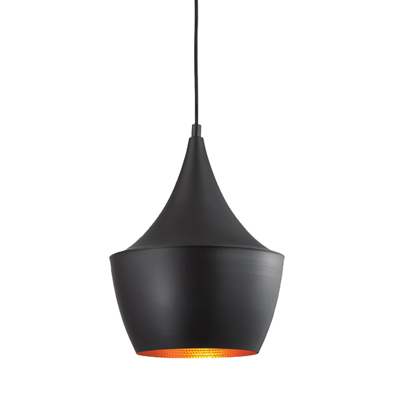 Lampara Colgante Moderna Aluminio Apto Led E27 40 Watts - Negro